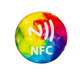 Laser Background Anti Metal NFC Ntag216 Epoxy Label Sticker RFID Tag for All NFC Enabled Phones
