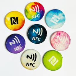 Laser Background Anti Metal NFC Ntag216 Epoxy Label Sticker RFID Tag for All NFC Enabled Phones