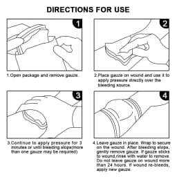 Hemostatic Kaolin Gauze Combat Emergency Trauma Z-Folded Soluble For Ifak Tactical Outdoor First Aid Kit Medical Wound Dressing