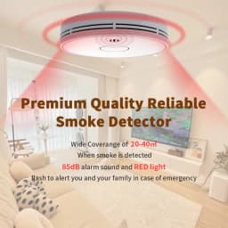 V-COME Standalone Smoke Detector with 10-Year Lithium Battery, Photoelectric Smoke Alarm, CE, UKCA, DIN EN 14604, VS02