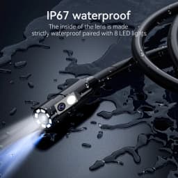 KERUI Industrial Endoscope Camera 4.3 "Single Dual Lens HD 1080P Car Inspection Borescope IP67 Waterproof Sewer Camera With LED