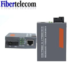 Gigabit Fiber Optical Media Converter HTB-GS-03 1000Mbps Single Fiber SC Port External Power Supply Optical Fiber Transmitter