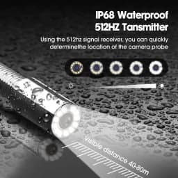 SYANSPAN 23mm Pipe Inspection Camera Accessories, Drain Pipeline Industrial Endoscope Camera 12 LED Single Lens Without Pulley