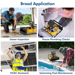 SYANSPAN 23mm Pipe Inspection Camera Accessories, Drain Pipeline Industrial Endoscope Camera 12 LED Single Lens Without Pulley