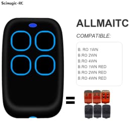 Clone ALLMATIC Remote Control 433.92mhz Replacement ALLMATIC BRO2WN FOR4 TECH3 BRO1WN BRO4WN Garage Door Opener Duplicator