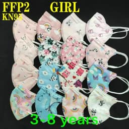 KN95 Kid Mask 3-8 8-15 Years Old 5 Layers Cartoons FFP2 Masque Boys Girls Children Mascarillas CE Face Mask FPP2 Protective