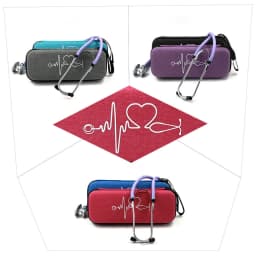 EVA Travel Portable Medical Stethoscope Storage Box First Aid Kit Mesh Pockets Case for 3M Littmann Cardiology III Stethoscope