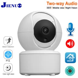 JIENUO PTZ IP Camera Wifi Human Detect Auto Tracking Security Surveillance Indoor Night Vision Cloud Wireless HD Home Cam Onvif