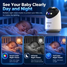 Lenovo 5MP IP Camera 5G/2.4G WiFi Home Indoor HD Wireless Surveillance Camera Auto Tracking 2‑Way Talk Security Baby Monitor