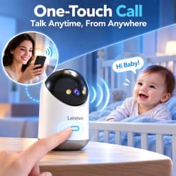 Lenovo 5MP IP Camera 5G/2.4G WiFi Home Indoor HD Wireless Surveillance Camera Auto Tracking 2‑Way Talk Security Baby Monitor