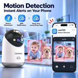 Lenovo 5MP IP Camera 5G/2.4G WiFi Home Indoor HD Wireless Surveillance Camera Auto Tracking 2‑Way Talk Security Baby Monitor