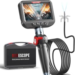 Ralcam Articulating Borescope - Endoscope 6.2mm Inspection Camera Cameras with 6 LED, IP67 Waterproof Semi Rigid Cable