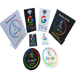 13.56Mhz Programmable Google Review Card NFC Station Table NFC Google Reviews Display Bending Card Standing Brand Bracket