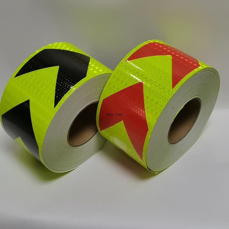 4Inch Arrow Reflective Tapes Conspicuity Waterproof Safety Caution Reflectors Warning Stickers DIY 1Meters For Car Truck Vehicle