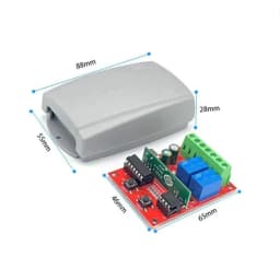 Universal 2 Channel 12V-24V Garage Door Receiver 433MHz Switch Transmitter Command Gate Door Opener 433.92MHz Fixed Rolling Code