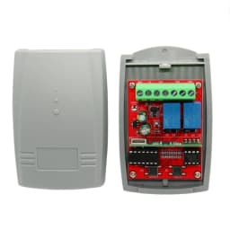 Universal 2 Channel 12V-24V Garage Door Receiver 433MHz Switch Transmitter Command Gate Door Opener 433.92MHz Fixed Rolling Code