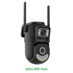 External Wifi PTZ Camera Dual Lens 2.4Ghz&5Ghz WiFi Outdoor IP Camera Auto Tracking Security Protection CCTV Surveillance ICsee