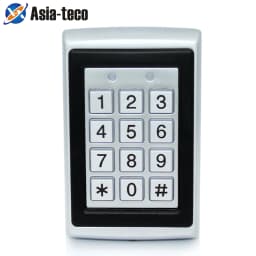 RFID Metal Access Control EM Card Reader Keypad 2000 User 125KHz Card Reader Keypad Key Fobs Standalone Door Access Controller