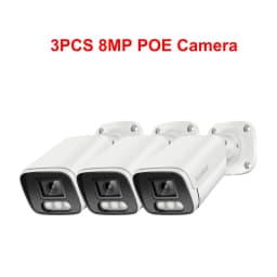 8MP 4K POE IP Camera Audio Outdoor H.265 Onvif Metal Bullet CCTV Home 4MP Color Night Vision Security Camera