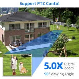 Hiseeu 8MP 4K PTZ Wifi Camera 5x Digital Zoom Ai Human Detect Auto Tracking ONVIF Wireless Outdoor Surveillance Camera ICSee App