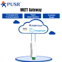 PUSR Serial RS485 RS232 to Ethernet Converter Din Rail Modbus RTU to TCP Gateway Support Edge Computing HTTP MQTT USR-DR132/134