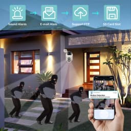 4MP WIFI IP Camera 3G 4G SIM Card PTZ 4MP Video Surveillance Cameras Outdoor Dual Lens ZOOM Alarm Color Night Camhipro App