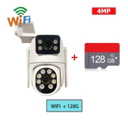 4MP WIFI IP Camera 3G 4G SIM Card PTZ 4MP Video Surveillance Cameras Outdoor Dual Lens ZOOM Alarm Color Night Camhipro App