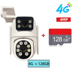 4MP WIFI IP Camera 3G 4G SIM Card PTZ 4MP Video Surveillance Cameras Outdoor Dual Lens ZOOM Alarm Color Night Camhipro App