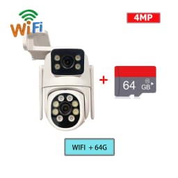 4MP WIFI IP Camera 3G 4G SIM Card PTZ 4MP Video Surveillance Cameras Outdoor Dual Lens ZOOM Alarm Color Night Camhipro App