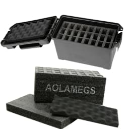 24 Pistol Magazine Holder Foam for Plastic .50Cal Ammo Can Insert Steel 50 Caliber Ammunition Box (M2A1) Replaces Gun Clip Pouch