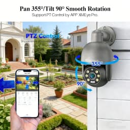 Techage 8MP 5MP 4MP PTZ Security POE IP Camera Dome Video Camera 4K Outdoor Ai Human Detected Two Way Audio Camera XMEye TF Card