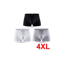 3pcs Ice Silk Men's Underwear Boxer Briefs For Men 3D Ultra Thin Comfortable Breathable QuickDrying Panties