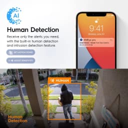 ICsee 4K 8MP Wireless Outdoor Security Wifi AI Camera 98ft NightColor Human Detection Bullet Waterproof IP Camera H.265 2.8mm