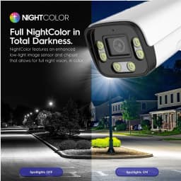 ICsee 4K 8MP Wireless Outdoor Security Wifi AI Camera 98ft NightColor Human Detection Bullet Waterproof IP Camera H.265 2.8mm