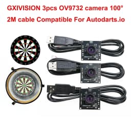 GXIVISION OV9732 30FPS 2M Cable 100 Degree USB Camera Module,3pcs OV2735/IMX179/OV2710 Compatible For Autodarts.io Scoring