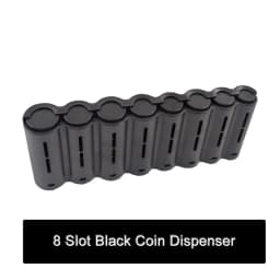 Black 8 Slots Euro Coin Dispenser Coin Holder Sorter Collector With Spring Waiter Cashier Driver Small Change Storage Safe Box