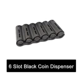 Black 8 Slots Euro Coin Dispenser Coin Holder Sorter Collector With Spring Waiter Cashier Driver Small Change Storage Safe Box