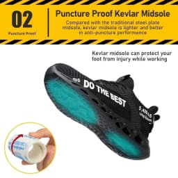 Steel Toe Safety Shoes for Men Women Light Protective Work Sneaker Anti-puncture Work Shoes Unisex Coustruction Safety WorkBoots