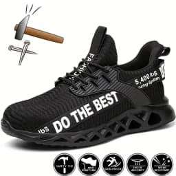 Steel Toe Safety Shoes for Men Women Light Protective Work Sneaker Anti-puncture Work Shoes Unisex Coustruction Safety WorkBoots