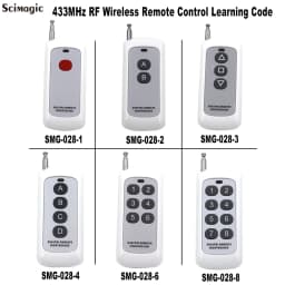 433Mhz Wireless RF Remote Control 1527 Learning Code Transmitter 2 4 6 8 Keys Long Range For Smart Home Garage Door Opener