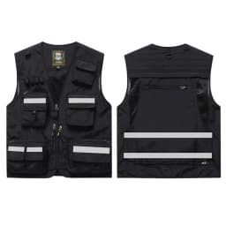 Hi Vis Workwear Safety Vest with Multi Pocket Emergency Rescue Volunteers Communication Safety Jacket Outdoor Work Clothing
