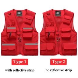 Hi Vis Workwear Safety Vest with Multi Pocket Emergency Rescue Volunteers Communication Safety Jacket Outdoor Work Clothing