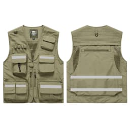 Hi Vis Workwear Safety Vest with Multi Pocket Emergency Rescue Volunteers Communication Safety Jacket Outdoor Work Clothing