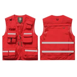 Hi Vis Workwear Safety Vest with Multi Pocket Emergency Rescue Volunteers Communication Safety Jacket Outdoor Work Clothing