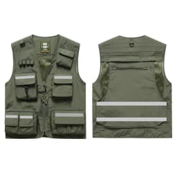 Hi Vis Workwear Safety Vest with Multi Pocket Emergency Rescue Volunteers Communication Safety Jacket Outdoor Work Clothing
