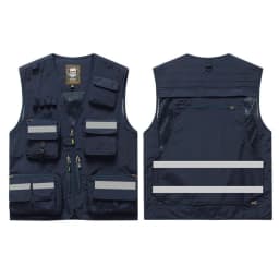 Hi Vis Workwear Safety Vest with Multi Pocket Emergency Rescue Volunteers Communication Safety Jacket Outdoor Work Clothing