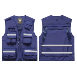 Hi Vis Workwear Safety Vest with Multi Pocket Emergency Rescue Volunteers Communication Safety Jacket Outdoor Work Clothing