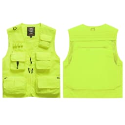 Hi Vis Workwear Safety Vest with Multi Pocket Emergency Rescue Volunteers Communication Safety Jacket Outdoor Work Clothing
