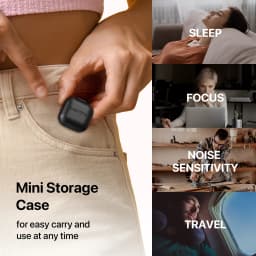 Whizzer ES0AB Linear Noise-Canceling Earplugs Skin-friendly, Antimicrobial Material, Sleep Noise Reduction S/M/L Size