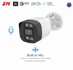 4K Poe Video Surveillance IP Camera Onvif Audio 48V POE/DC 12V 3MP/4MP/5MP/8MP AI Color Night Bullet WaterProof Security Camera